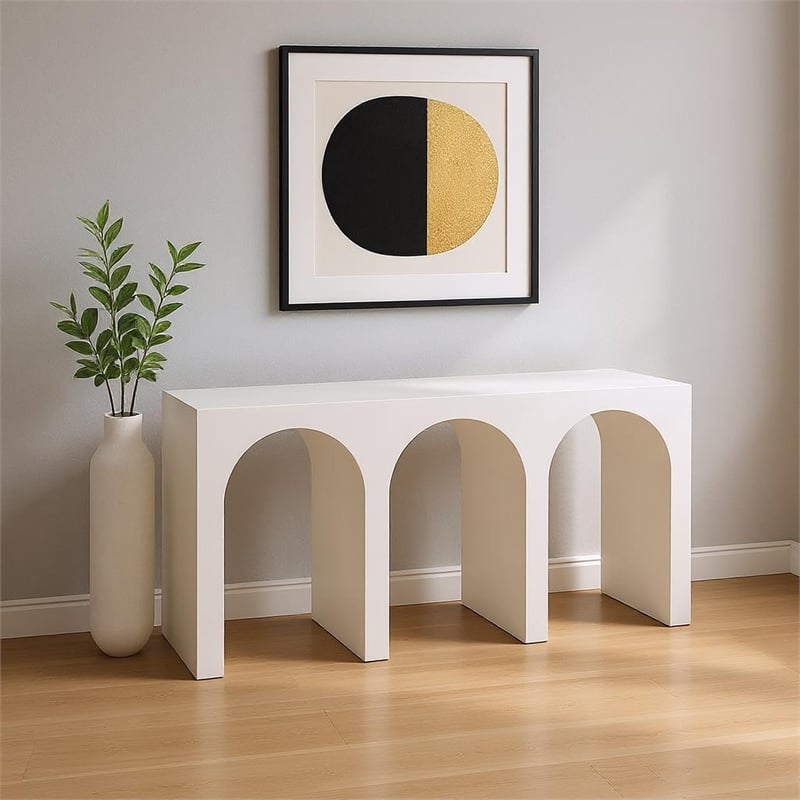 Meridian Furniture June Cream Oak Console Table
