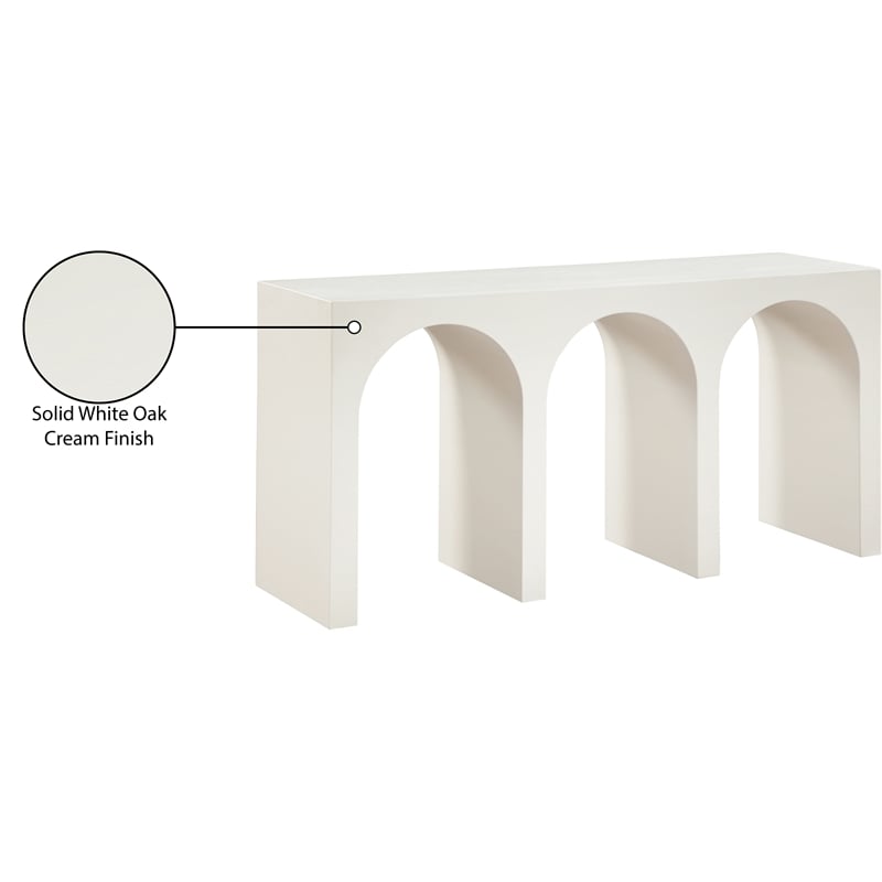 Meridian Furniture June Cream Oak Console Table