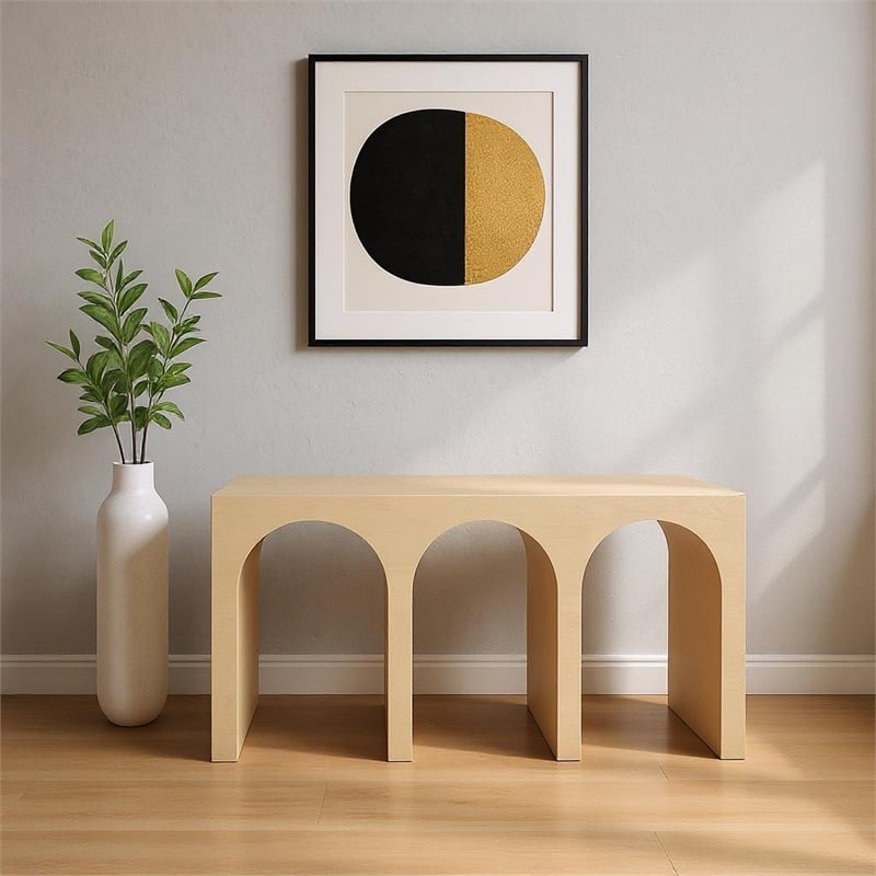 Meridian Furniture June White Oak Console Table