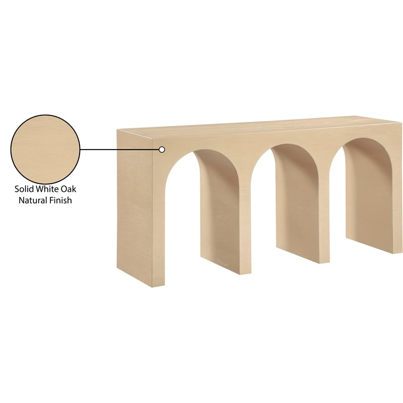 Meridian Furniture June White Oak Console Table