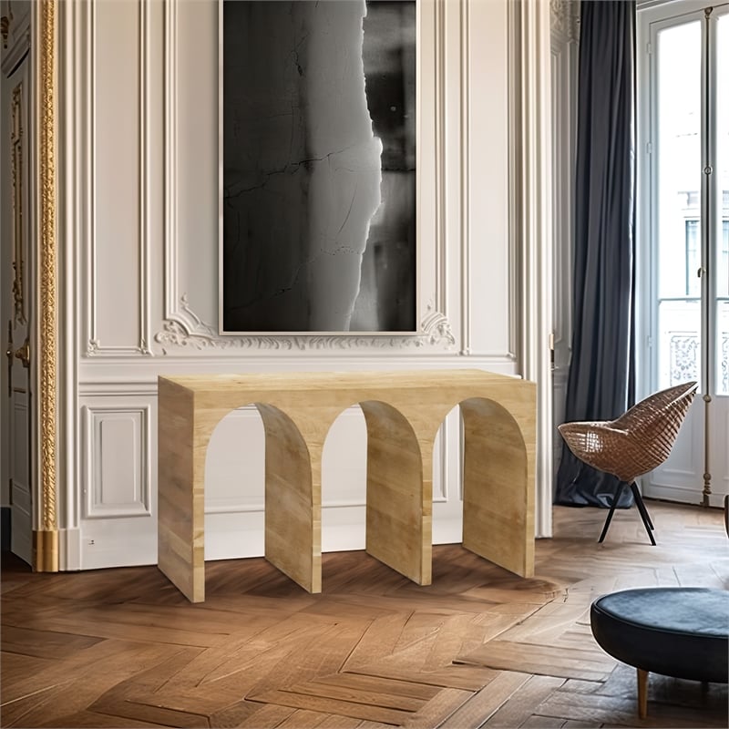 Meridian Furniture June White Oak Console Table