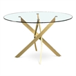 Meridian Furniture Xander Brushed Gold Dining Table