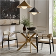 Meridian Furniture Xander Brushed Gold Dining Table