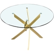 Meridian Furniture Xander Brushed Gold Dining Table