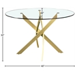 Meridian Furniture Xander Brushed Gold Dining Table