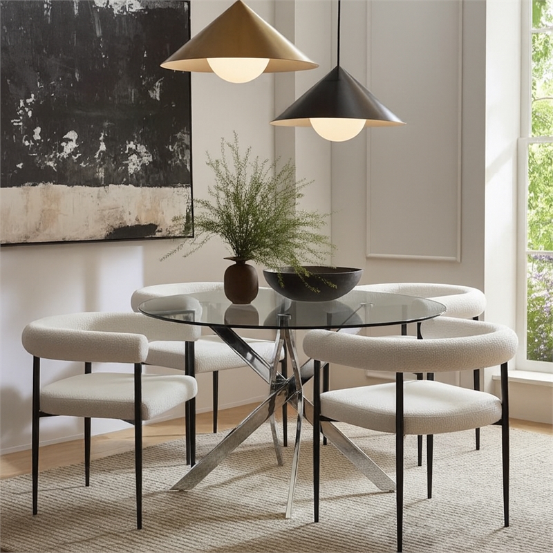 Meridian Furniture Xander Chrome Dining Table