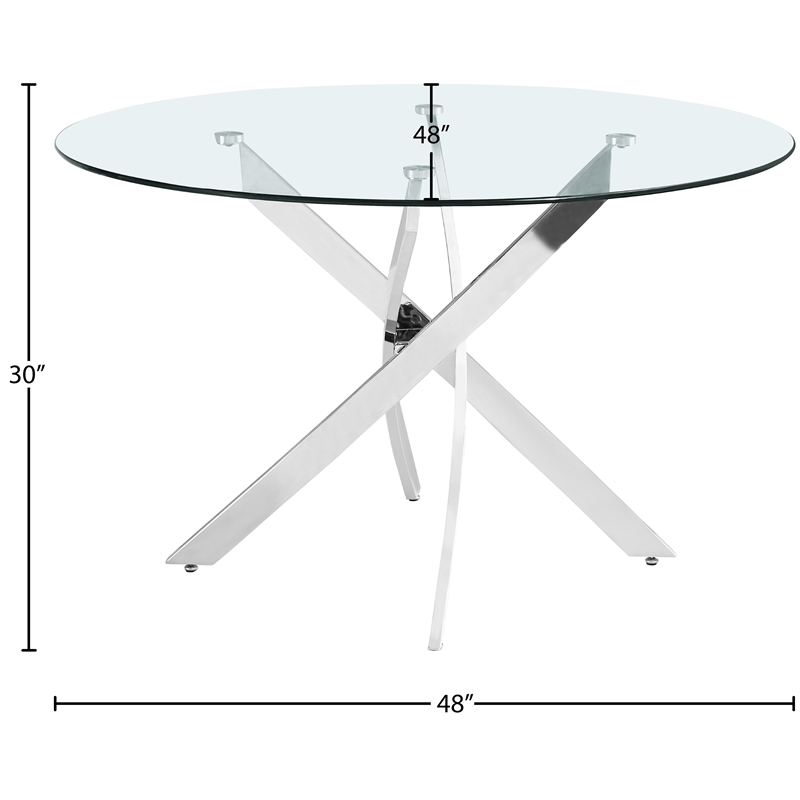 Meridian Furniture Xander Chrome Dining Table