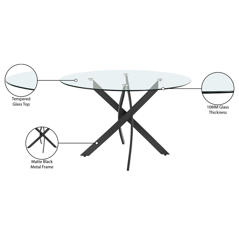 Meridian Furniture Xander Matte Black Dining Table