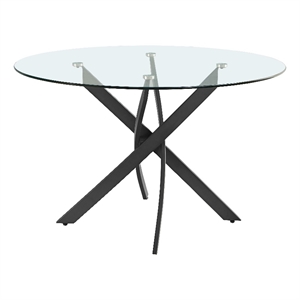 meridian furniture xander matte black dining table