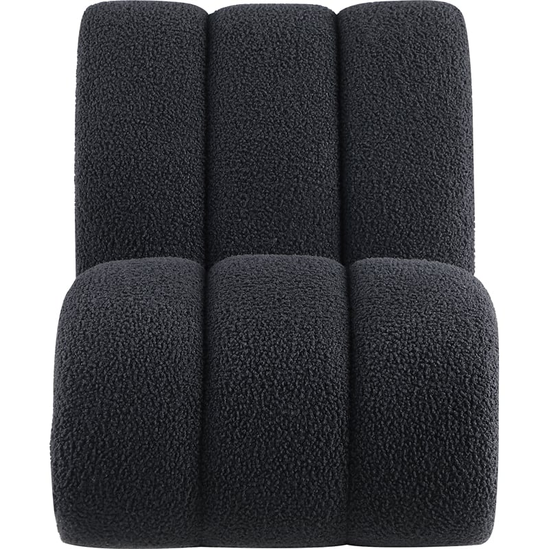 Meridian Furniture Swoon Black Faux Sheepskin Accent Chair