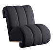 Meridian Furniture Swoon Black Faux Sheepskin Accent Chair