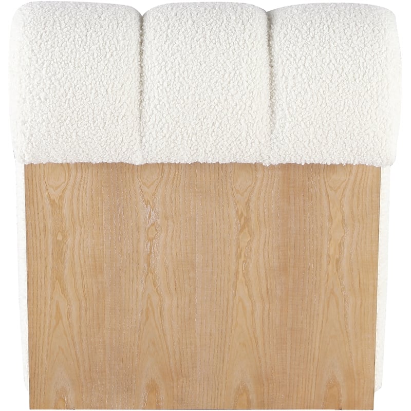 Meridian Furniture Swoon Cream Faux Sheepskin Accent Chair