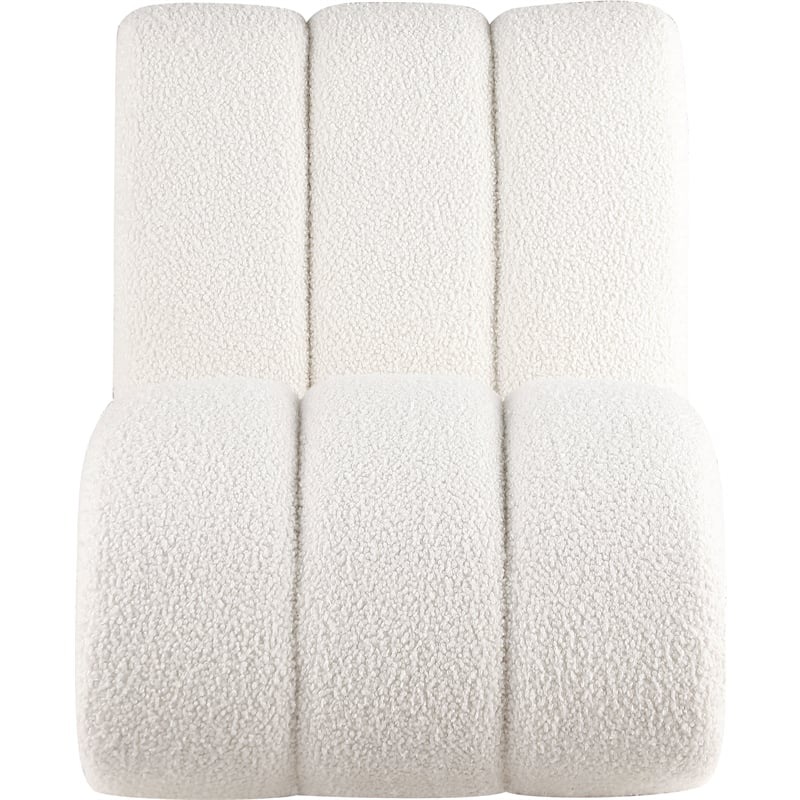 Meridian Furniture Swoon Cream Faux Sheepskin Accent Chair