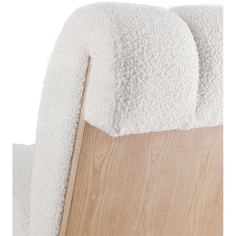 Meridian Furniture Swoon Cream Faux Sheepskin Accent Chair