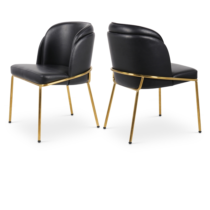 Meridian Furniture Jagger Black Vegan Leather Dining Chair (Set of 2)
