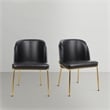 Meridian Furniture Jagger Black Vegan Leather Dining Chair (Set of 2)