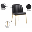 Meridian Furniture Jagger Black Vegan Leather Dining Chair (Set of 2)