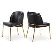 Meridian Furniture Jagger Black Vegan Leather Dining Chair (Set of 2)