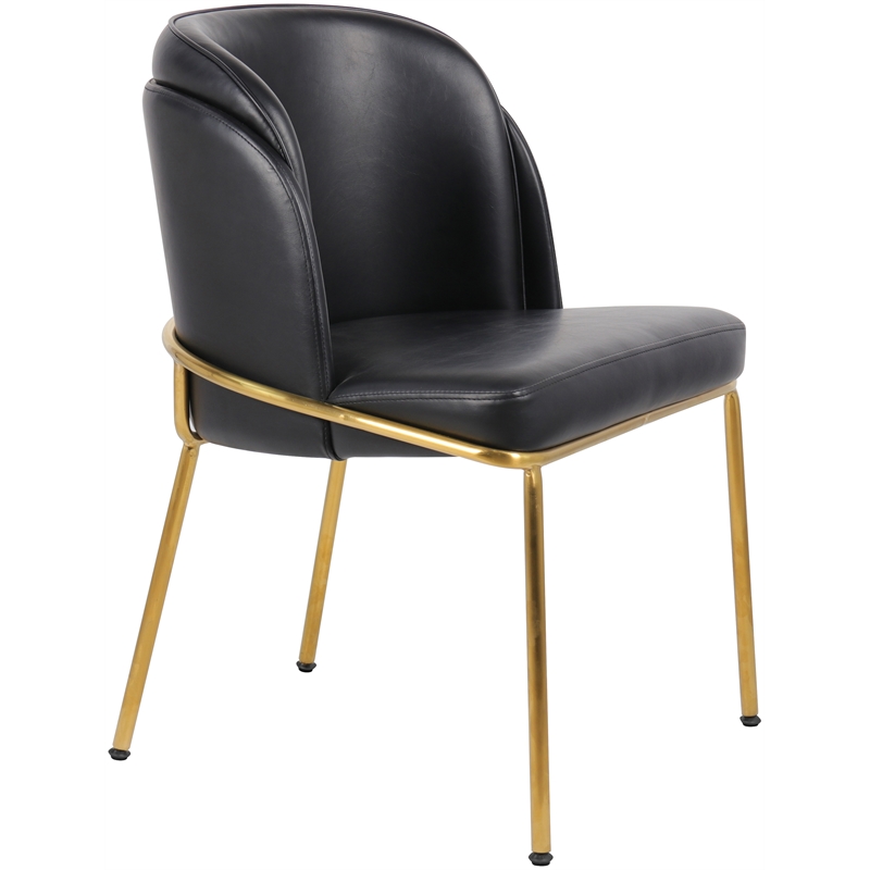 Meridian Furniture Jagger Black Vegan Leather Dining Chair (Set of 2)