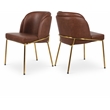Meridian Furniture Jagger Brown Vegan Leather Dining Chair (Set of 2)