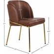 Meridian Furniture Jagger Brown Vegan Leather Dining Chair (Set of 2)