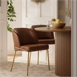Meridian Furniture Jagger Brown Vegan Leather Dining Chair (Set of 2)
