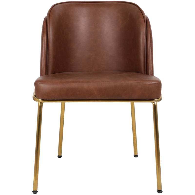 Meridian Furniture Jagger Brown Vegan Leather Dining Chair (Set of 2)