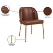 Meridian Furniture Jagger Brown Vegan Leather Dining Chair (Set of 2)
