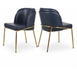 Meridian Furniture Jagger Navy Vegan Leather Dining Chair (Set of 2)