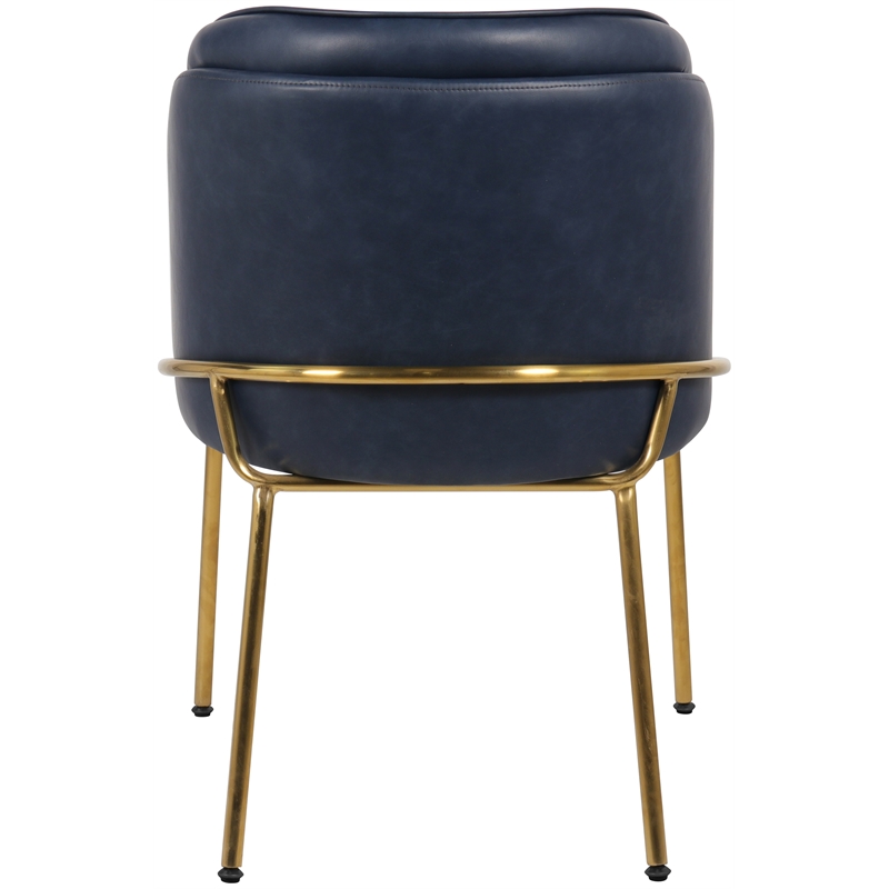 Meridian Furniture Jagger Navy Vegan Leather Dining Chair (Set of 2)