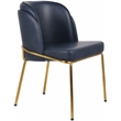 Meridian Furniture Jagger Navy Vegan Leather Dining Chair (Set of 2)
