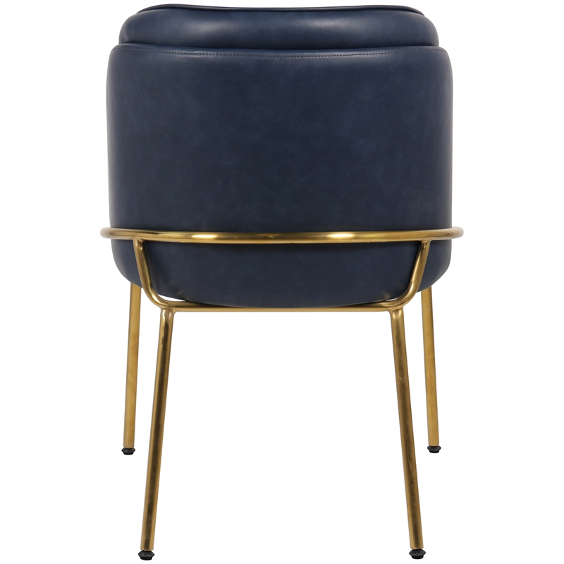 Meridian Furniture Jagger Navy Vegan Leather Dining Chair (Set of 2)