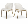 Meridian Furniture Jagger White Vegan Leather Dining Chair (Set of 2)