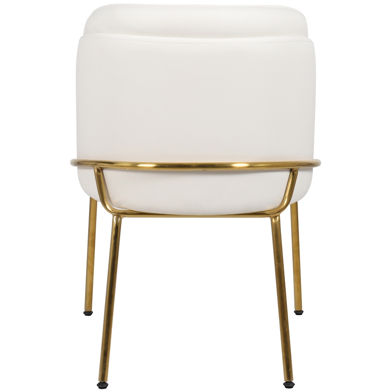 Meridian Furniture Jagger White Vegan Leather Dining Chair (Set of 2)