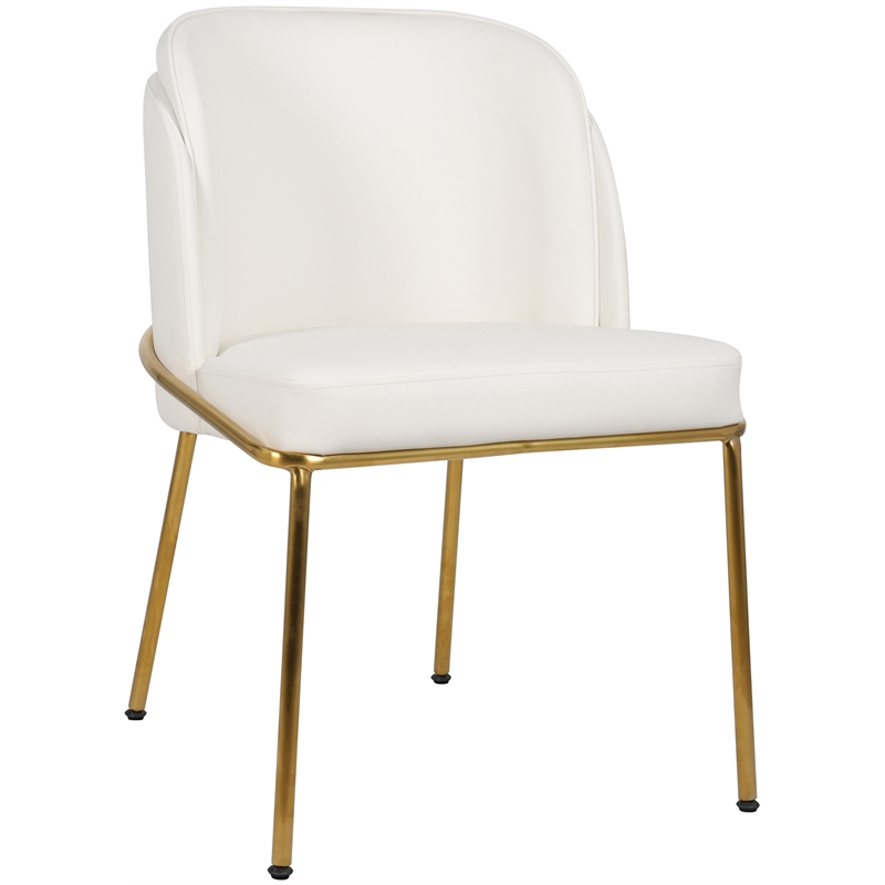 Meridian Furniture Jagger White Vegan Leather Dining Chair (Set of 2)