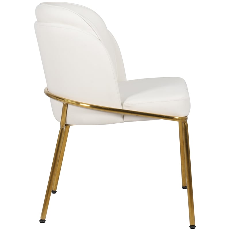 Meridian Furniture Jagger White Vegan Leather Dining Chair (Set of 2)
