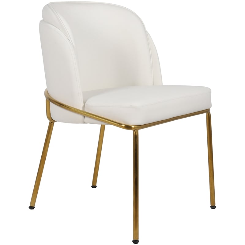 Meridian Furniture Jagger White Vegan Leather Dining Chair (Set of 2)
