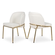 Meridian Furniture Jagger White Vegan Leather Dining Chair (Set of 2)
