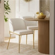 Meridian Furniture Jagger White Vegan Leather Dining Chair (Set of 2)