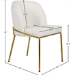 Meridian Furniture Jagger White Vegan Leather Dining Chair (Set of 2)