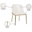 Meridian Furniture Jagger White Vegan Leather Dining Chair (Set of 2)