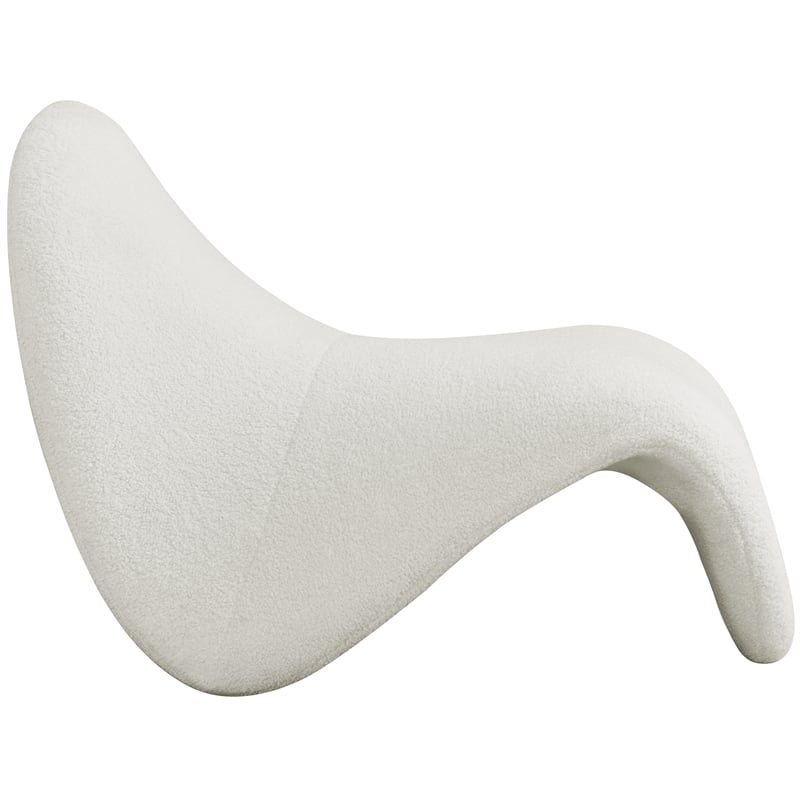 Meridian Furniture Theodore Cream Faux Shearling Accent Chair