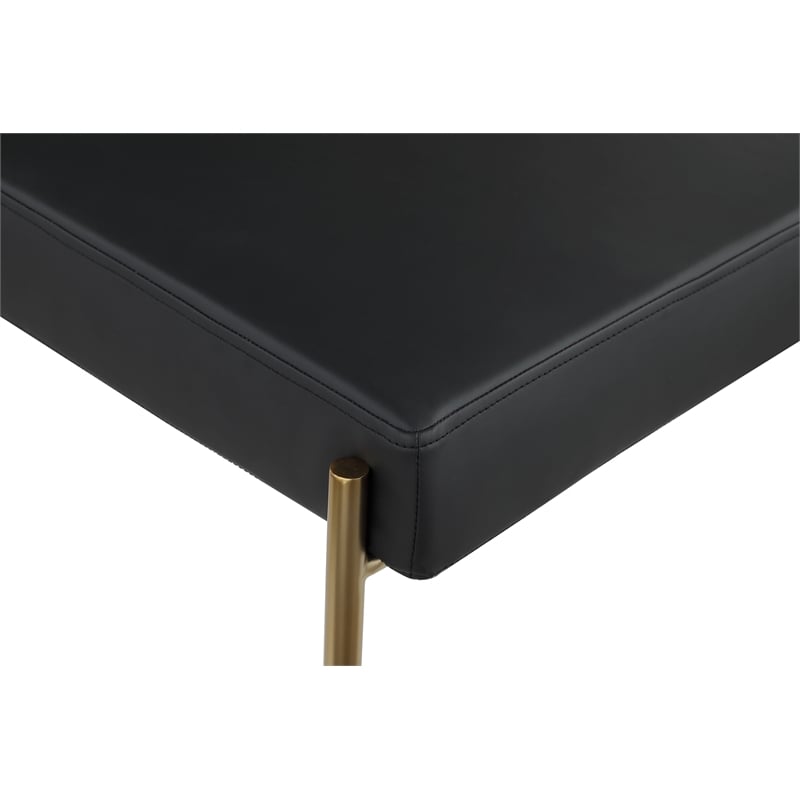 Meridian Furniture Carly Black Vegan Leather / Boucle Counter Stool