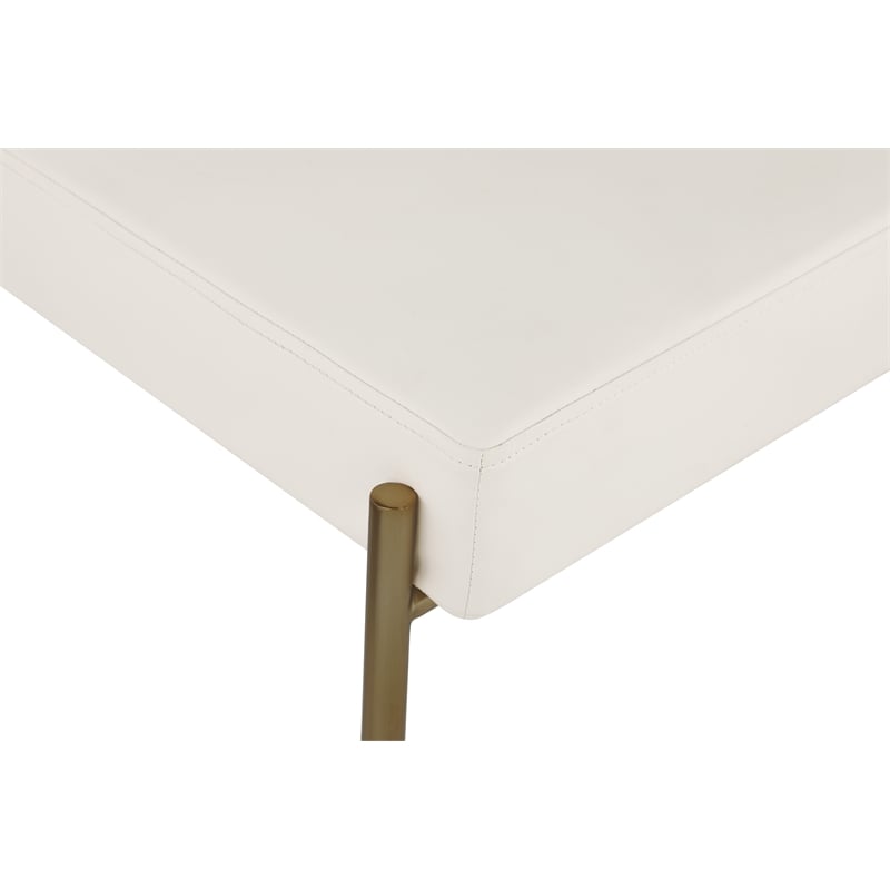 Meridian Furniture Carly Cream Vegan Leather / Boucle Counter Stool