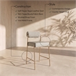 Meridian Furniture Carly Taupe Vegan Leather / Boucle Counter Stool