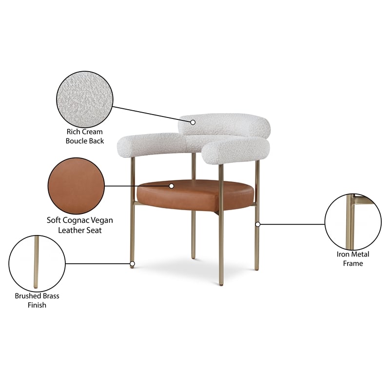 Meridian Furniture Blake Cognac Dining Chair (Set of 2)