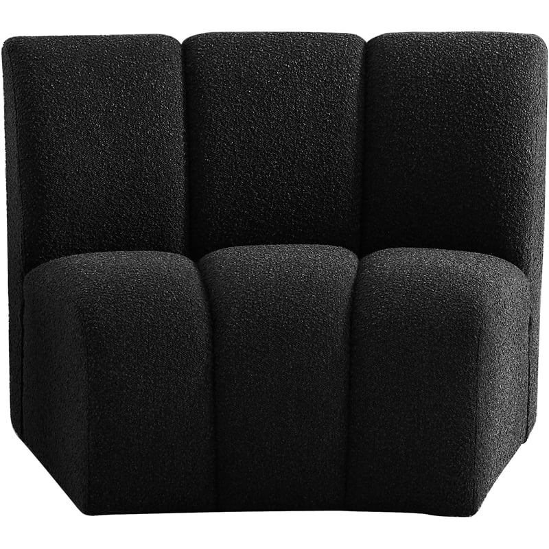 Meridian Furniture Infinity Black Boucle Fabric Modular Chair