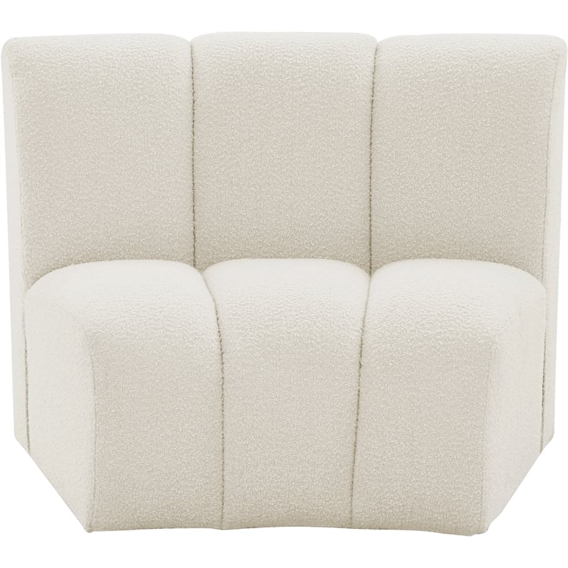 Meridian Furniture Infinity Cream Boucle Fabric Modular Chair