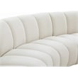 Meridian Furniture Infinity Cream Boucle Fabric 3pc. Modular Sectional