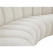 Meridian Furniture Infinity Cream Boucle Fabric 3pc. Modular Sectional